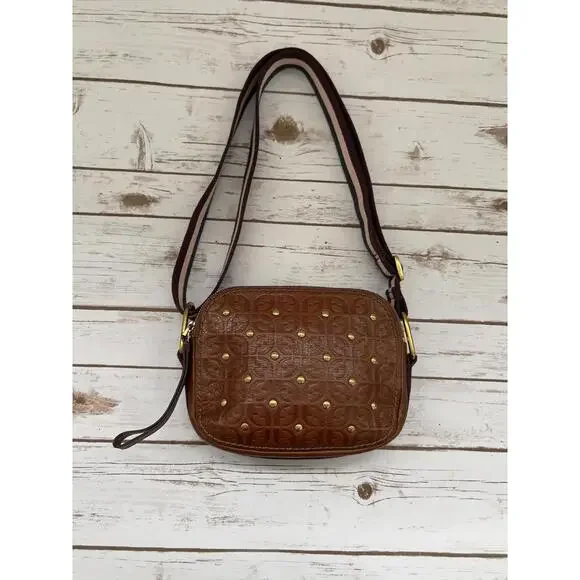Fossil Elle Silhouette Tooled Leather Crossbody Purse